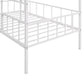 White Metal Twin Canopy Bed Frame