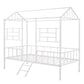 White Metal Twin Canopy Bed Frame