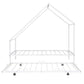 White Metal Twin Canopy Bed Frame With Trundle