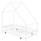 White Metal Twin Canopy Bed Frame With Trundle