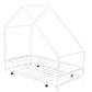 White Metal Twin Canopy Bed Frame With Trundle