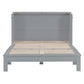 Gray Wood Full Murphy Bed With Drawers