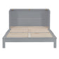 Gray Wood Queen Murphy Bed With Drawers