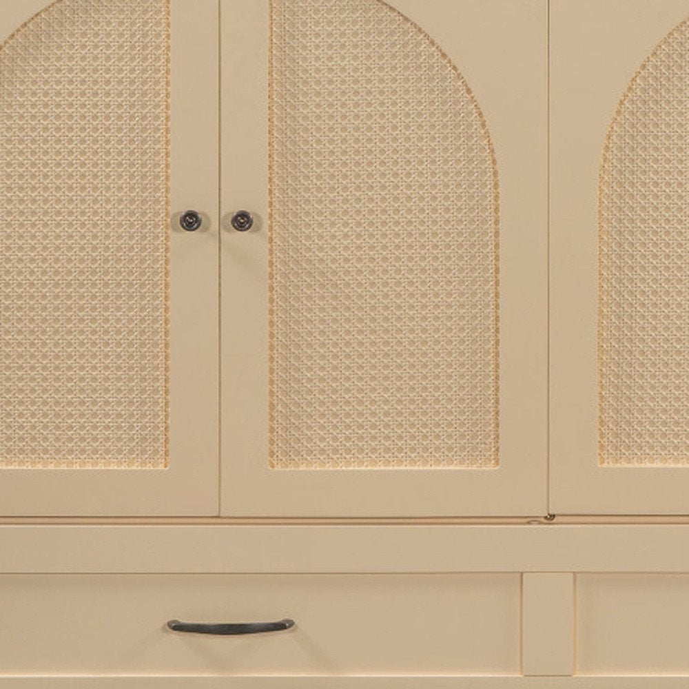 Gold Wood Queen Murphy Bed With Drawers