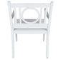 24" White Steel Geo Back Outdoor Arm Chair
