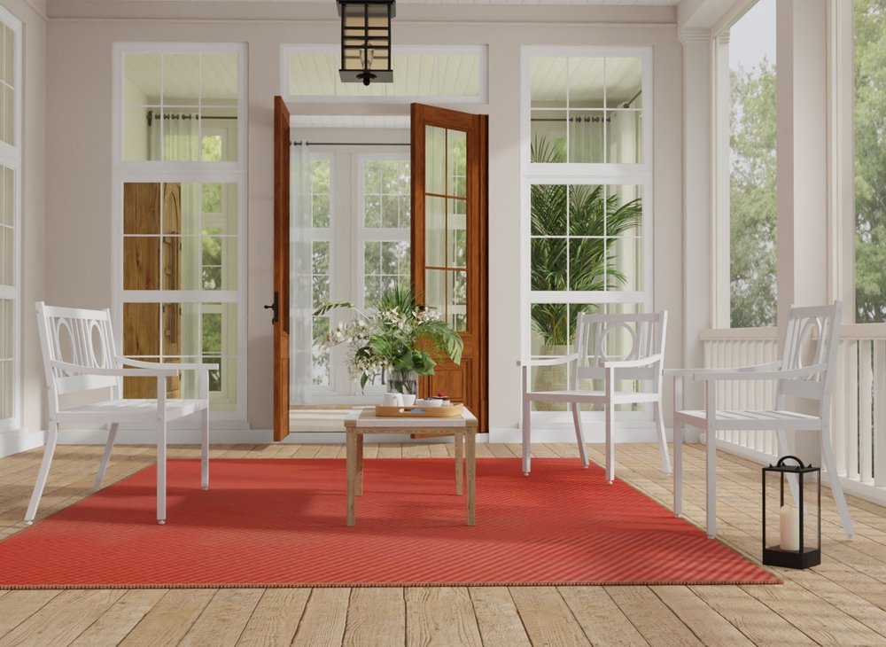 24" White Steel Geo Back Outdoor Arm Chair