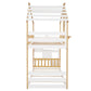 White Twin Over Twin Solid Wood Bunk Bed With Stairs And Storage