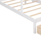 White Full Over Two Twins Solid Wood Bunk Bed With Stairs And Drawers And Storage