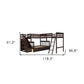Espresso Twin Over Full Solid Wood Bunk Bed With Stairs And Storage