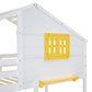White Twin Over Twin Solid Wood Bunk Bed With Drawers And Storage