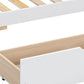 White Twin Over Twin Solid Wood Bunk Bed With Drawers And Storage