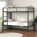 Black Twin Over Twin Metal Bunk Bed