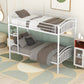 White Twin Over Twin Metal Bunk Bed