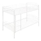 White Twin Over Twin Metal Bunk Bed