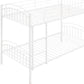 White Twin Over Twin Metal Bunk Bed