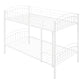 White Twin Over Twin Metal Bunk Bed