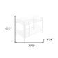 White Twin Over Twin Metal Bunk Bed