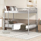 Silver Twin Over Twin Metal Bunk Bed