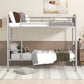 Silver Twin Over Twin Metal Bunk Bed