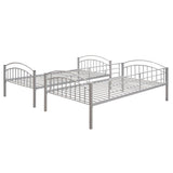 Silver Twin Over Twin Metal Bunk Bed