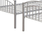 Silver Twin Over Twin Metal Bunk Bed