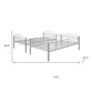 Silver Twin Over Twin Metal Bunk Bed