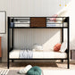 Black And Brown Full Over Full Metal Bunk Bed