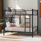 Black Twin Over Twin Metal Bunk Bed
