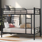 Black Twin Over Twin Metal Bunk Bed