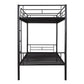 Black Twin Over Twin Metal Bunk Bed