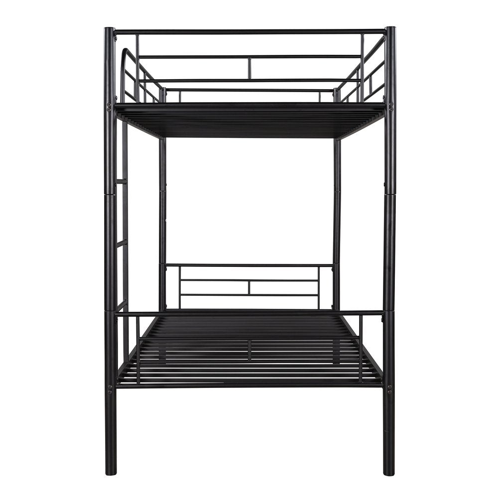 Black Twin Over Twin Metal Bunk Bed