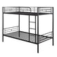 Black Twin Over Twin Metal Bunk Bed