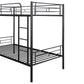 Black Twin Over Twin Metal Bunk Bed