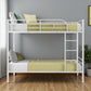 White Twin Over Twin Metal Bunk Bed