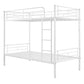 White Twin Over Twin Metal Bunk Bed