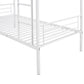 White Twin Over Twin Metal Bunk Bed