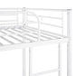 White Twin Over Twin Metal Bunk Bed