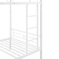 White Twin Over Twin Metal Bunk Bed
