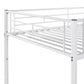 White Twin Over Twin Metal Bunk Bed