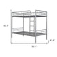 Silver Twin Over Twin Metal Bunk Bed