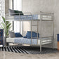 Silver Twin Over Twin Metal Bunk Bed