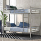 Silver Twin Over Twin Metal Bunk Bed