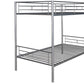 Silver Twin Over Twin Metal Bunk Bed