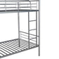 Silver Twin Over Twin Metal Bunk Bed