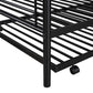 Black Twin Over Twin Metal Bunk Bed With Trundle