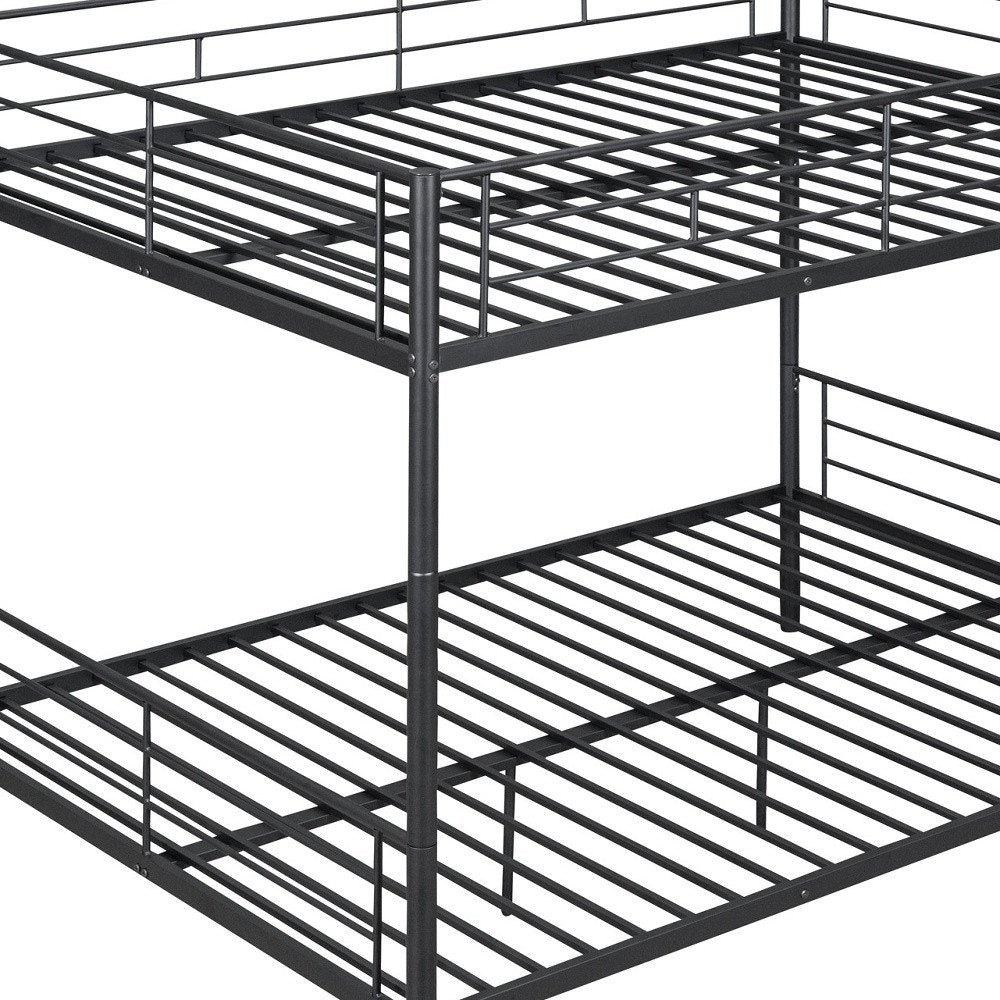 Black Full Over Full Iron Bunk Bed