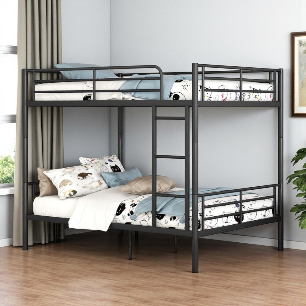 Black Full Over Full Iron Bunk Bed
