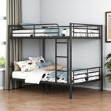 Black Full Over Full Iron Bunk Bed