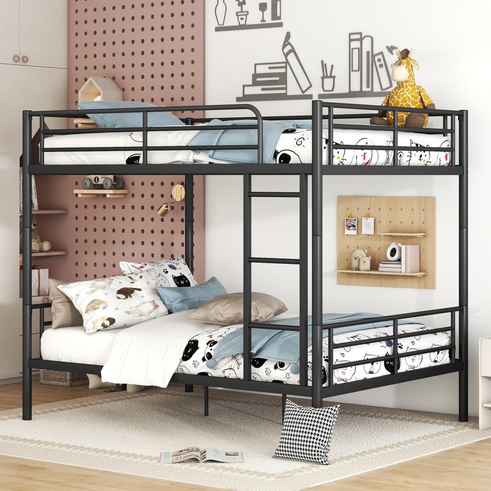 Black Full Over Full Iron Bunk Bed