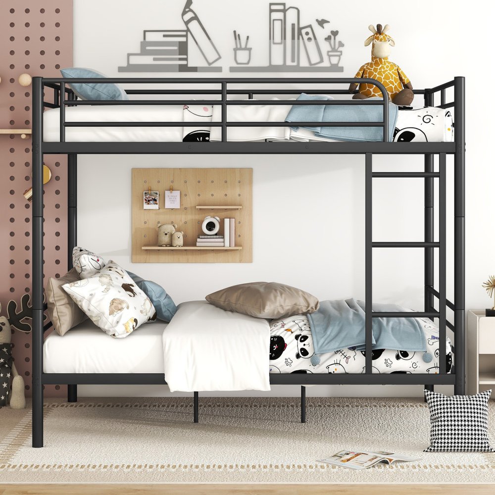 Black Full Over Full Iron Bunk Bed
